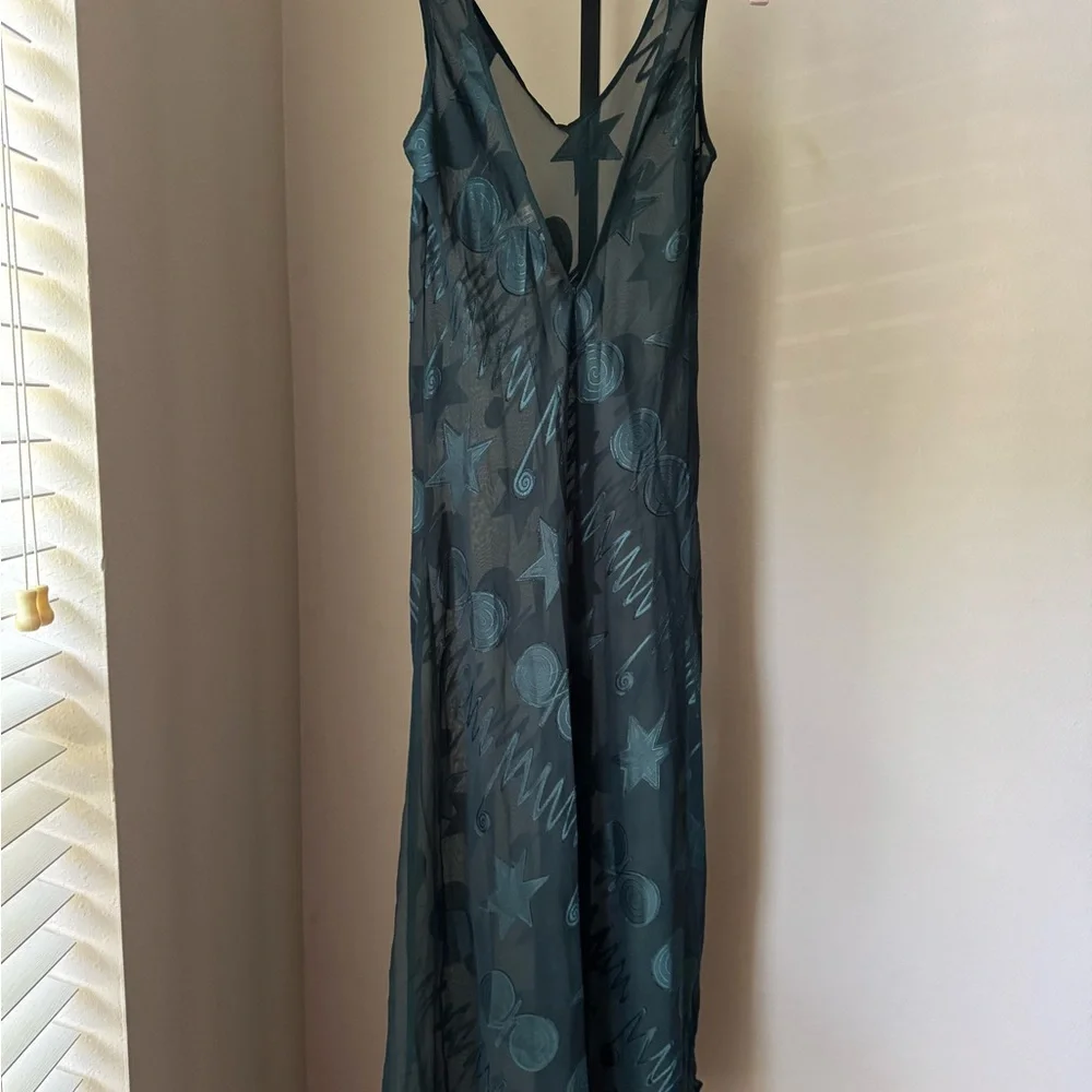 Vintage Victoria’s Secret gold label Sheer green Sleeveless slip Dress - Picture 7 of 9